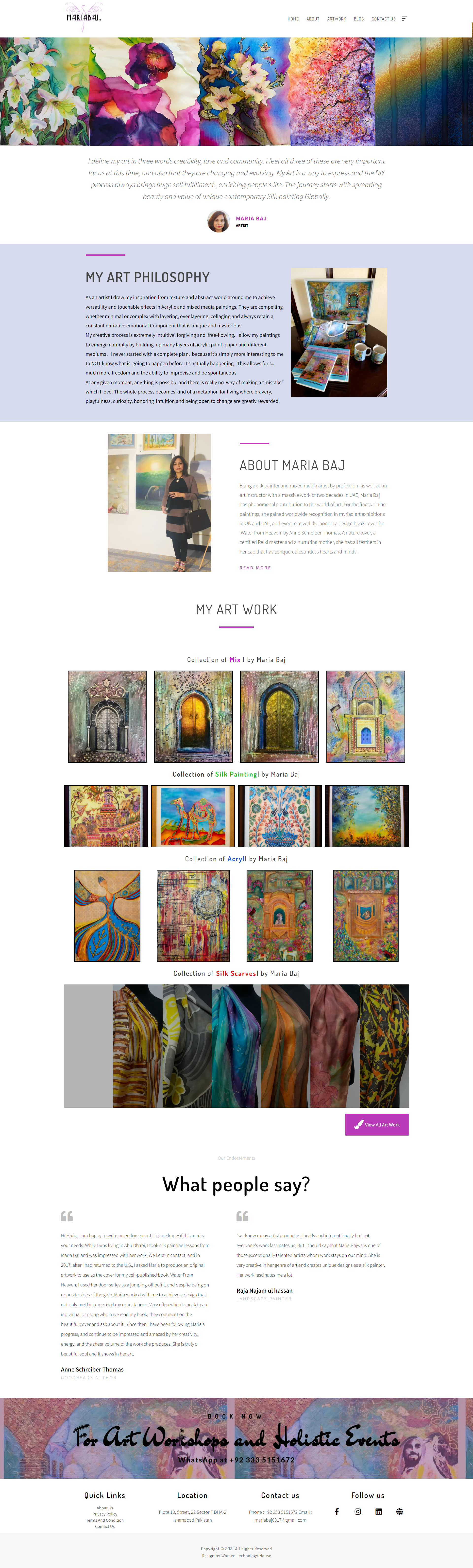 Maria Baj Website